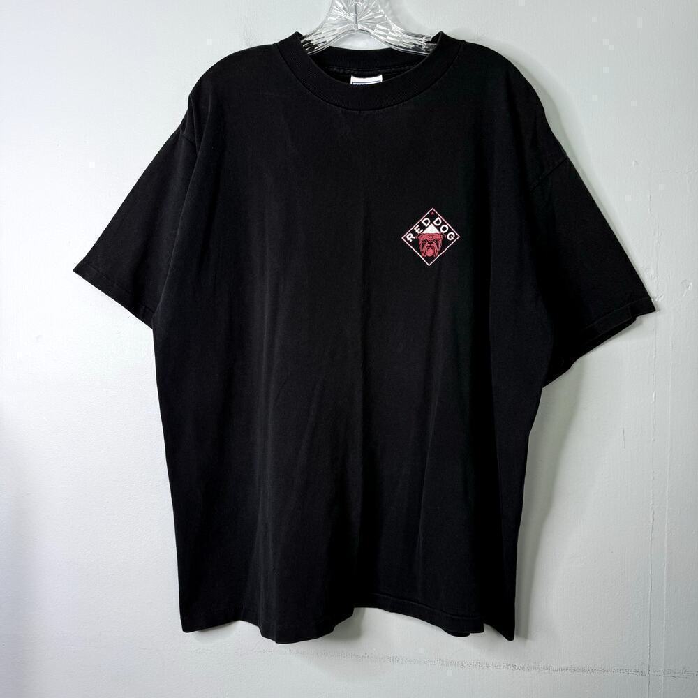 VTG Red Dog Miller Brewing Beer Mascot Vintage Single Stitch 90s T-Shirt Size XL